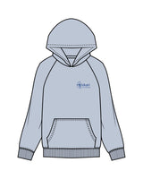 The Mens Hoodie - Powder - Hikari Elite - Left Chest Stacked & Center Back Round - Printed - Blue