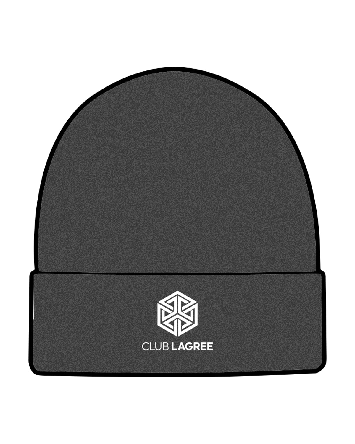 The Beanie - Dark Gray - Club Lagree - Center Stacked - White