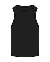 The Ribbed Full Length Tank - Black - Evolve Collective - Center Chest - Embroidered - Tone on Tone