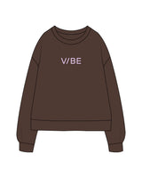 The Recycled Unisex Crewneck - Brown - The Vibe - Center Chest Small - Printed - Lavender