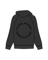 The Mens Hoodie - Washed Black - Hikari Elite - Left Chest Stacked & Center Back Round - Printed - Black