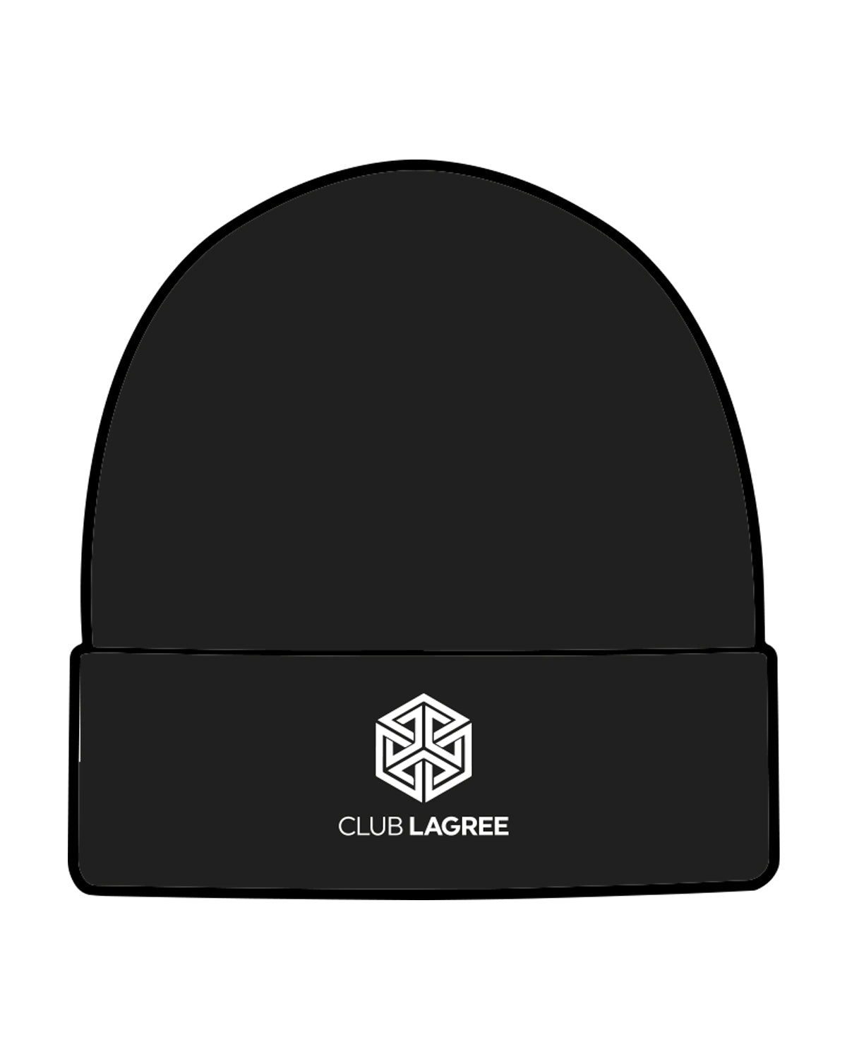 The Beanie - Black - Club Lagree - Center Stacked - White