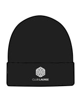 The Beanie - Black - Club Lagree - Center Stacked - White