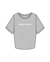 The Crop Tee - Heather - Crossfit Trifecta - Center Chest & Back - White