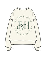 The Womens Heavyweight Crewneck - Off White - Left Chest & Back Round - Printed - Full Color