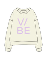 The Womens Crewneck - Butter - The Vibe - Center Chest - Printed - Lavender