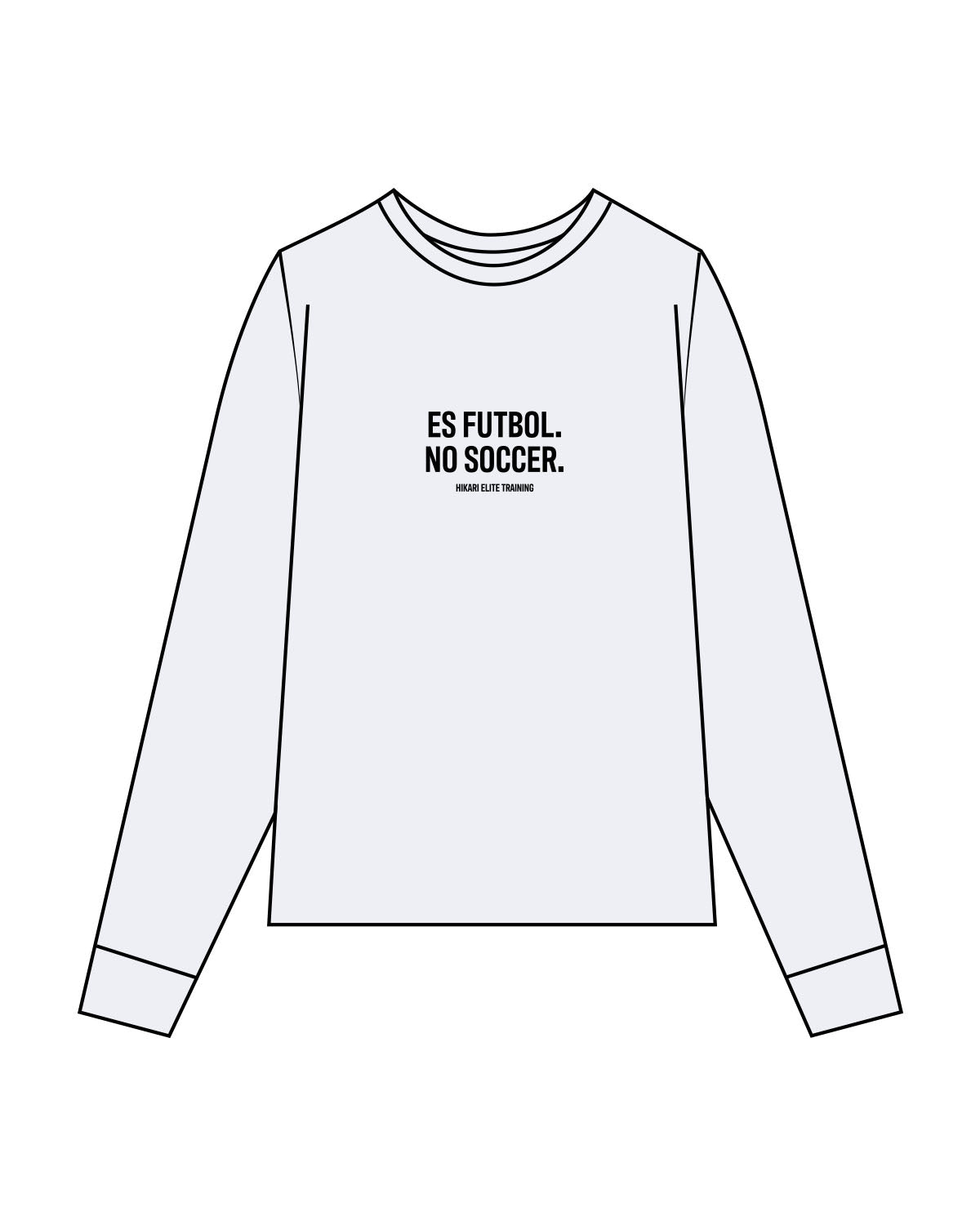 The Unisex Midweight Long Sleeve - Light Blue - Hikari Elite - Center Chest Stacked - Printed - Black