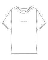The Baby Tee - White - Evolve Collective - Center Chest - Printed - Charcoal