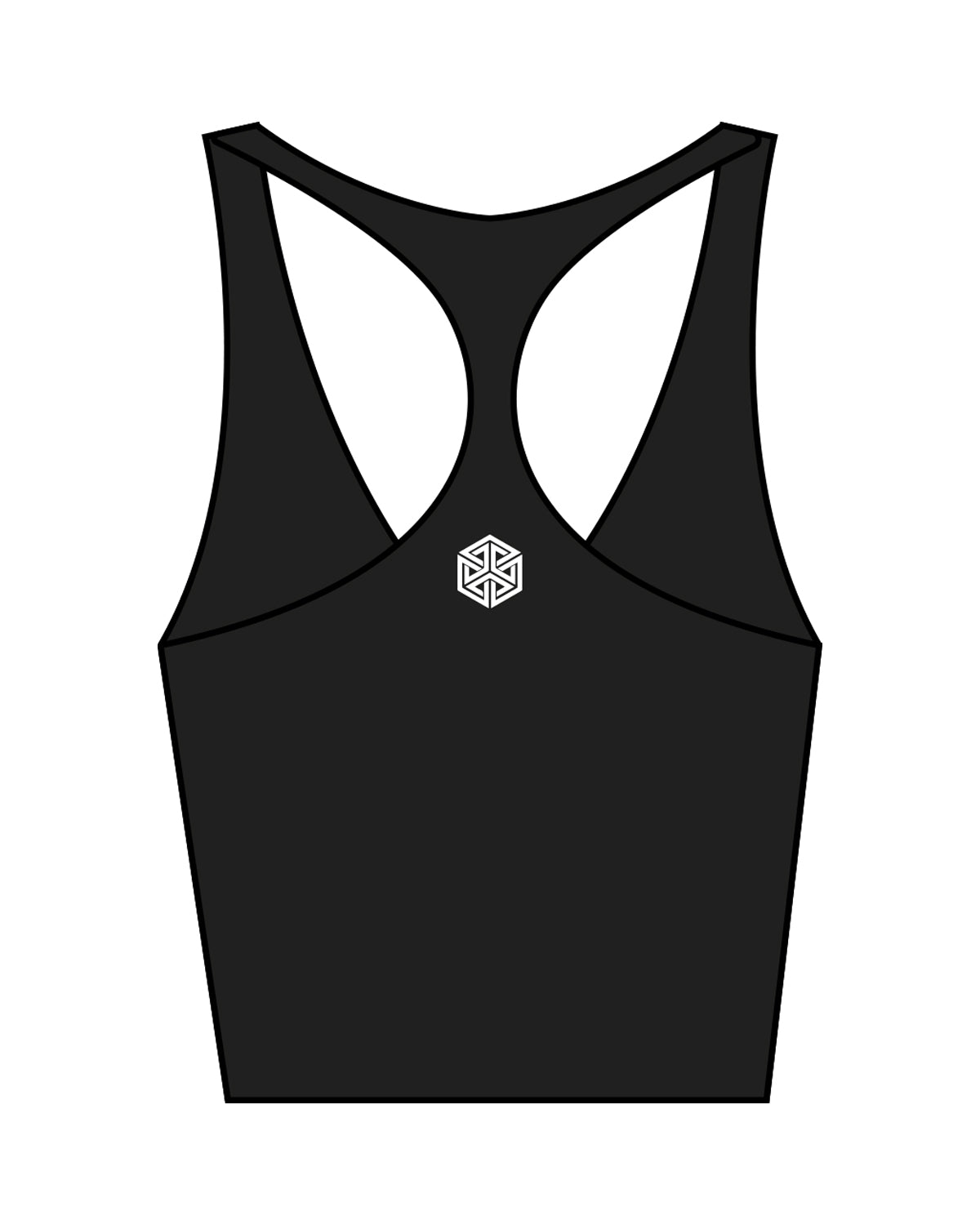 The Racer Tank - Black - Club Lagree - Center Chest & Back Center - White