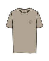 The Womens Tee - Mushroom - Evolve Collective - Left Chest & Back Stacked - Printed - Tone on Tone