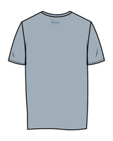 The Womens Tee - Mineral - Hikari Elite - Center Chest Stacked & Center Back Stacked - Printed - Tone on Tone