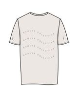 The Womens Tee - Bone - Evolve Collective - Left Chest & Back Stacked - Printed - Tone on Tone