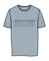 The Womens Tee - Mineral - Hikari Elite - Center Chest Stacked & Center Back Stacked - Printed - Tone on Tone
