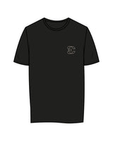 The Womens Tee - Black - Evolve Collective - Left Chest & Back Stacked - Printed - Bone