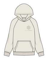 The Womens Heavy Hoodie - Off White - Club Lagree - Right Wrist & Left Chest Stacked - Tone on Tone
