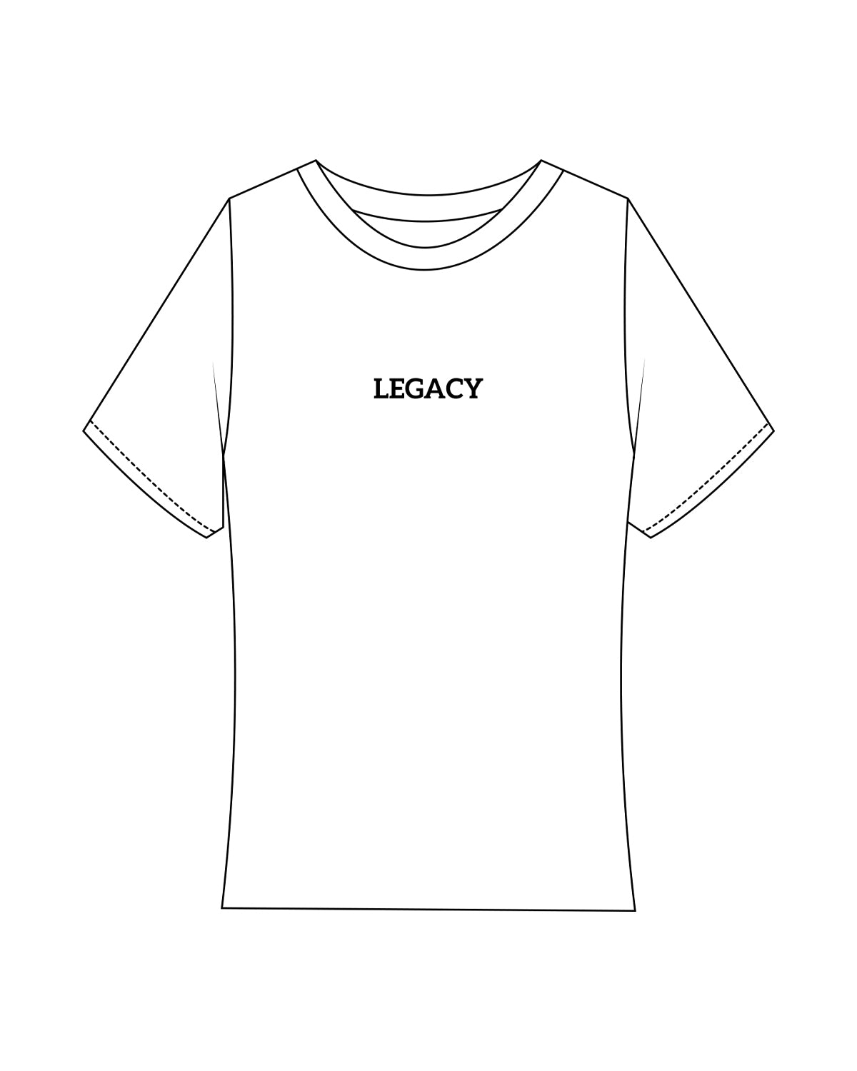 The Baby Tee - White - Legacy Alliance - Center Chest - Black