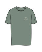 The Womens Tee - Sage - Evolve Collective - Left Chest & Back Stacked - Printed - White