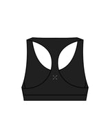 The Racer Bra - Black - Crossfit Trifecta - Center Chest & Back - White