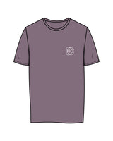The Womens Tee - Mauve - Evolve Collective - Left Chest & Back Stacked - Printed - White