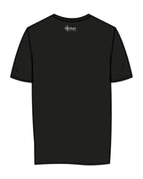 The Womens Tee - Black - Hikari Elite - Center Chest Stacked & Center Back Stacked - Printed - White