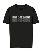 The Womens Tee - Black - Hikari Elite - Center Chest Stacked & Center Back Stacked - Printed - White