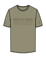 The Mens Tee - Eucalyptus - Hikari Elite - Center Chest Stacked & Center Back Stacked - Printed - Tone on Tone