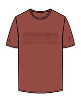 The Mens Tee - Coral - Hikari Elite - Center Chest Stacked & Center Back Stacked - Printed - Tone on Tone