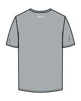 The Mens Tee - Smoke - Hikari Elite - Center Chest Stacked & Center Back Stacked - Printed - White