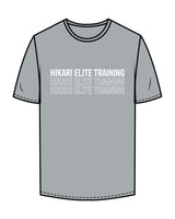 The Mens Tee - Smoke - Hikari Elite - Center Chest Stacked & Center Back Stacked - Printed - White