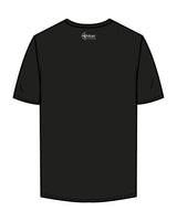 The Mens Tee - Black - Hikari Elite - Center Chest Stacked & Center Back Stacked- Printed - White