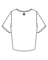 The Crop Tee - White - Club Lagree - Center Chest & Back Center - Tone on Tone