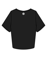 The Crop Tee - Black - Club Lagree - Center Chest & Back Center - White