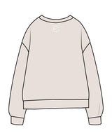 The Midweight Unisex Crewneck - Washed Ivory - Evolve Collective - Center Chest & Back Neckline - Printed - White