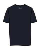 The Womens Tee - Navy - Hikari Elite - Center Chest Stacked & Center Back- Printed - White