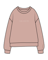 The Midweight Unisex Crewneck - Washed Clay - Evolve Collective - Center Chest & Back Neckline - Printed - Ivory