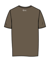 The Womens Tee - Walnut - Hikari Elite - Center Chest Stacked & Center Back - Printed - White
