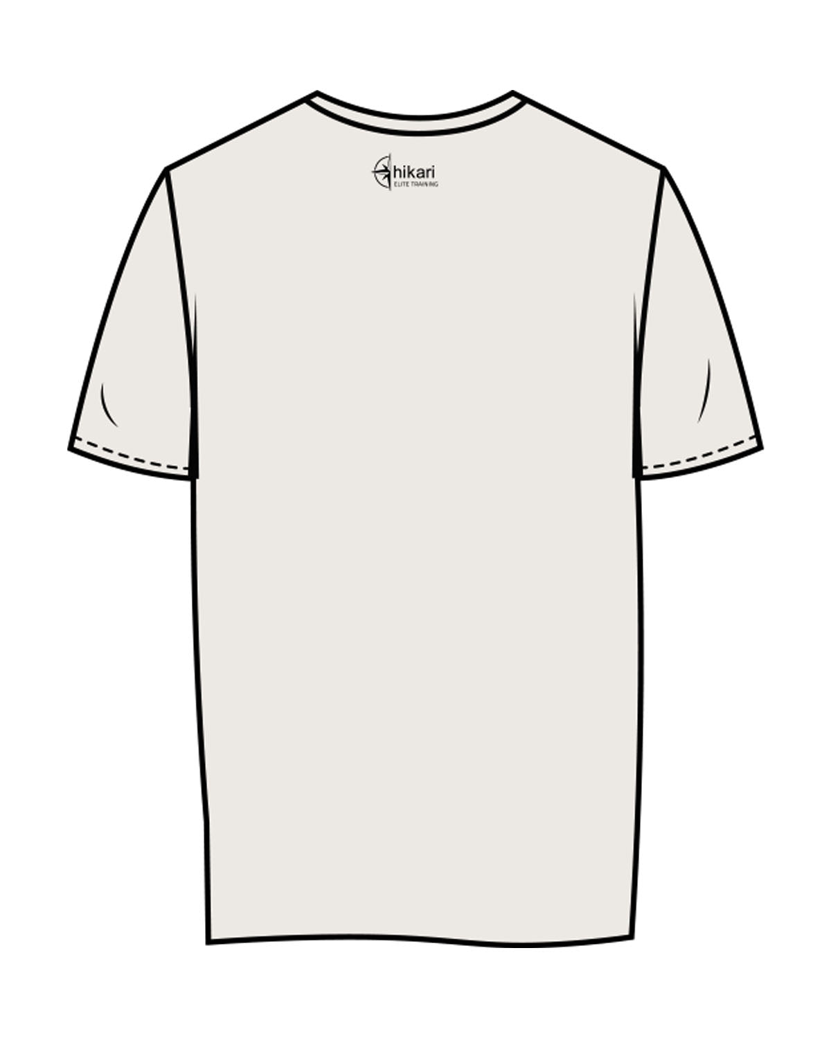 The Womens Tee - Bone - Hikari Elite - Center Chest Stacked & Center Back - Printed - Black