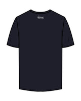 The Mens Tee - Navy - Hikari Elite - Center Chest Stacked & Center Back - Printed - White