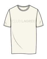 The Mens Tee - Off White - Club Lagree - Center Chest & Back Neckline - Tone on Tone