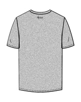 The Mens Tee - Heather - Hikari Elite - Center Chest Stacked & Center Back - Printed - Black