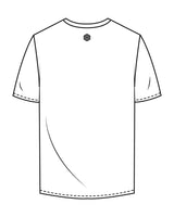 The Mens Tee - White  - Club Lagree - Center Chest & Back Neckline - Black