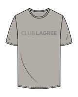 The Mens Tee - Granite - Club Lagree - Center Chest & Back Neckline - Tone on Tone