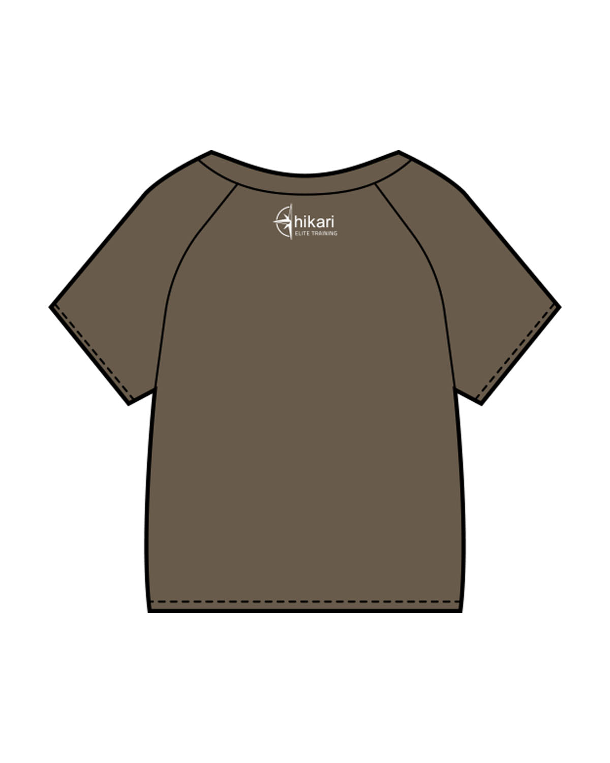 The Kids Tee - Walnut - Hikari Elite - Center Chest & Center Back - Printed - White