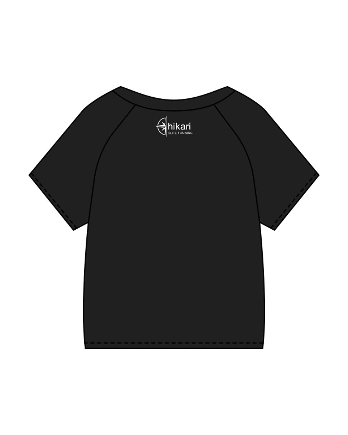 The Kids Tee - Black - Hikari Elite - Center Chest Stacked & Center Back - Printed - White