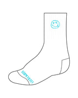 The Crew Sock - White - Club Lagree - Top & Bottom - Teal