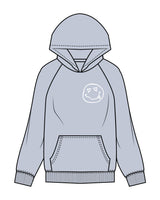 The Womens Hoodie - Powder - Club Lagree - Left Chest & Back Center Stacked - White