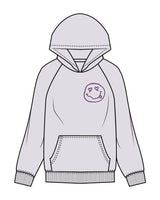The Womens Hoodie - Orchid - Club Lagree - Left Chest & Back Center Stacked - Purple