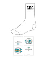 The Crew Sock - Carlsbad - Top Center - White