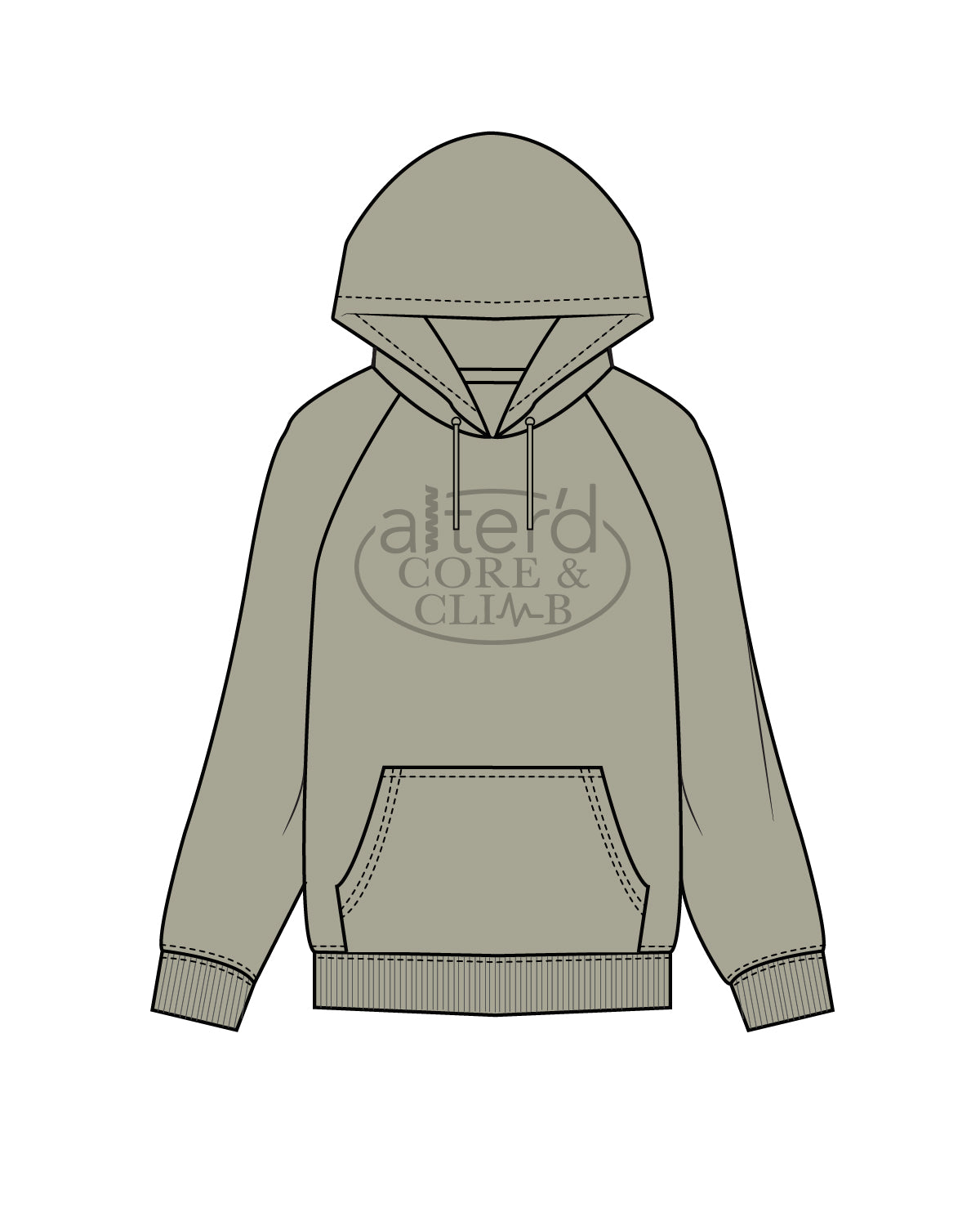 The Classic Hoodie - Pistachio - Alter'd Core - Center Chest - Tone on Tone