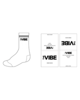 The Crew Sock - White - The Vibe - Black